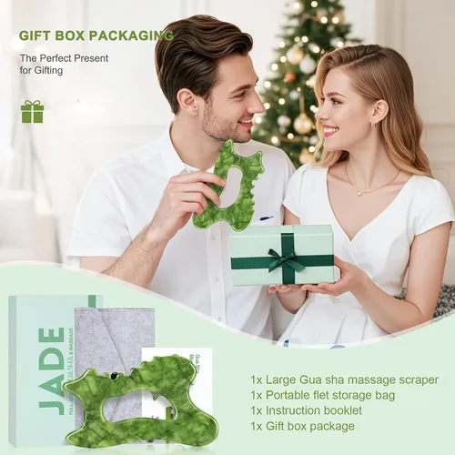 Set 6 En 1 Gua Sha Piedra Jade Para Masajes Y Drenaje