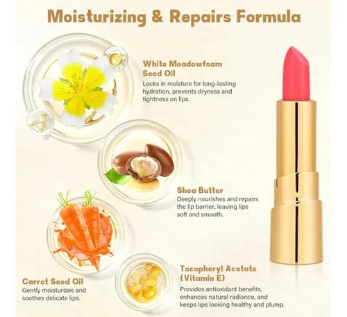 Lápiz Labial Que Cambia De Color Para Mujer, Transferproof P