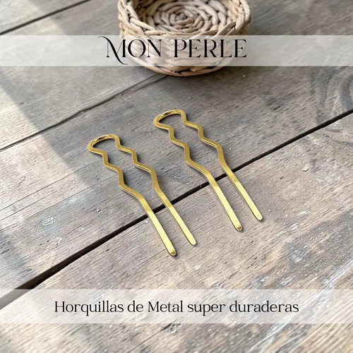 Horquilla Metal Dorada Por Par Rodetero