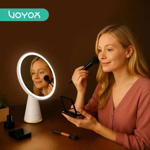 Espejo De Tocador De Viaje Recargable Con Luces Para Maquill