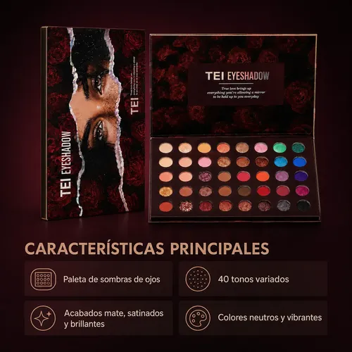 Paleta De Sombras Profesional Tei Cosmética