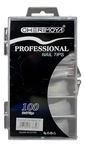 Cherimoya Tips Profesional Coffin Para Uñas 100un Color Transparente