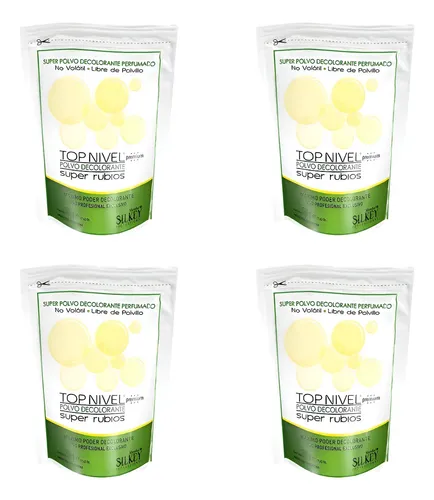 Polvo Decolorante Silkey Super Rubios Top Nivel X 500g X 4