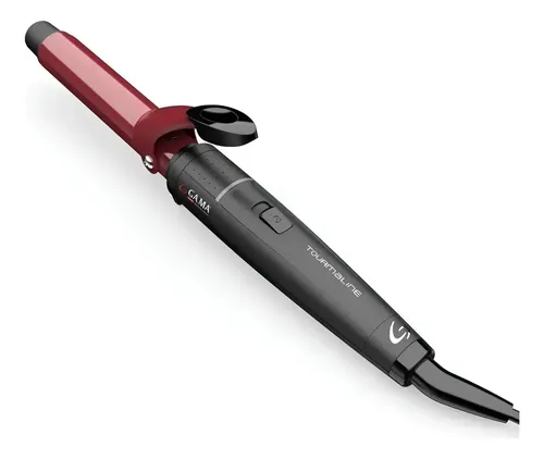 Rizador De Cabello Gama Tourmaline Profesional 33mm Barril Cerámico 220°C Nano Silver Auto Bivolt Cable Giratorio Pinza Sujetadora Ideal Para Ondas Amplias Rulos Definidos Uso Profesional Y Hogar