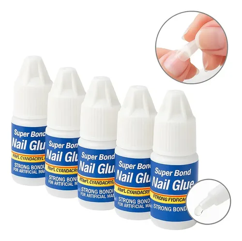 Pegamento X5 Nail Glue Para Uñas Postizas Tips Strass Gotero