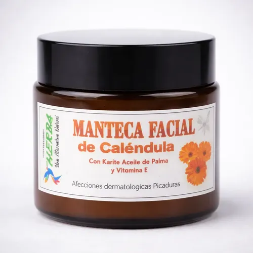 Manteca Facial De Caléndula 100gr. Pote De Vidrio