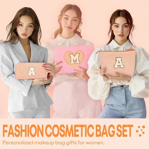 Set De Bolsas De Maquillaje Mibasies Orange S Para Mujeres Y