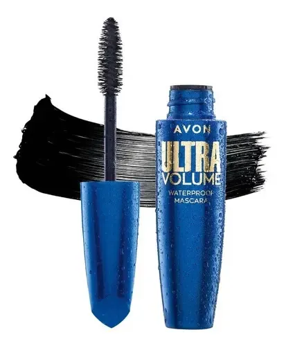 Mascara Waterproof A Prueba De Agua Ultra Volume Avon Color Blackest Black