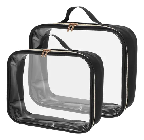 2 Bolsas De Maquillaje Transparentes Para Viaje, Neceser Cla