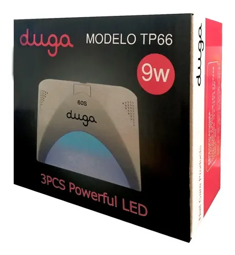 Cabina Uñas Tp66 U3000 Duga 9w Uso Domestico Led Uv