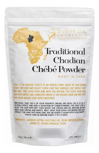 Mascarilla Capilar Chebe Powder Sahel Cosmetics, 250 G, Chad