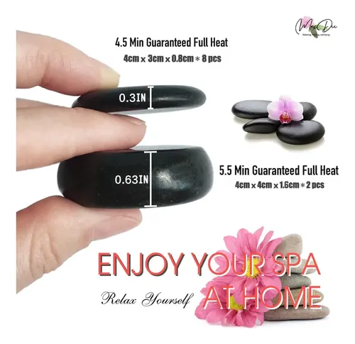 Set Masaje Facial Con Piedras Calientes Y Gua Sha 10 Piezas