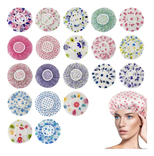 20 Pz Gorro De Baño Ducha Impermeable Reutilizable Elástico