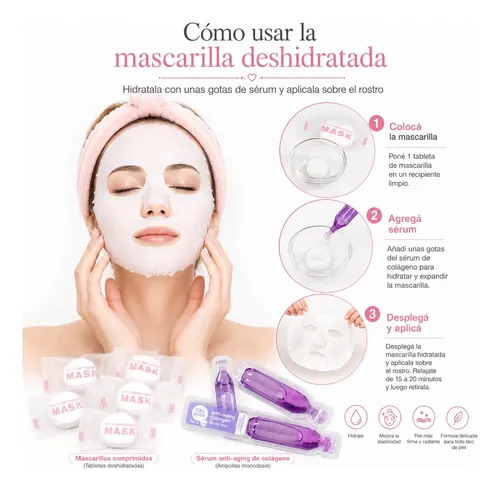 Set Regalo Skincare Completo En Caja Vincha Macarillas