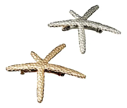 2 Pinza Barrette Adorno Para Cabellero Cabello ( / Plata