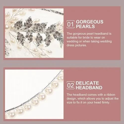 Diadema De Novia Con Perlas De Cristal Para El Cabello