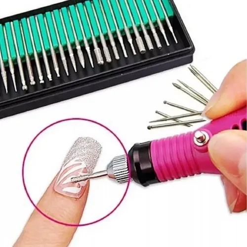 Kit 30 Fresas Diamantadas  Universales Para Torno Manos Pies