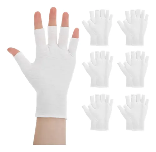 Guantes Blancos De Algodón Hidratantes Para Manos Secas