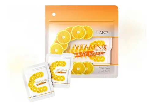 Máscara De Arcilla Con Vitamina C, Máscara Facial De Arcilla