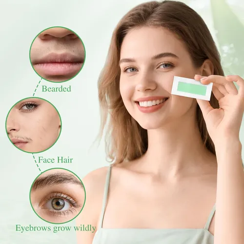 Tiras De Cera Facial Ugodar, 40 Unidades, Fórmula Natural Pa