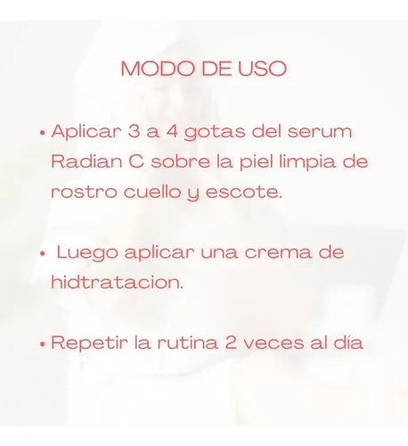 Vitamina C Serum Radian C Antioxidante Hidratacion Lidherma