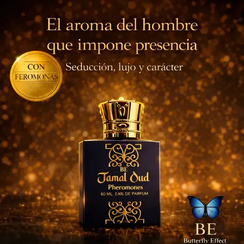 Eau de Parfum Jamal Oud para Hombre de Butterfly Effect con Feromonas, 60 mL