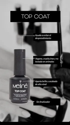 Esmalte Top Coat Meliné 15ml X6
