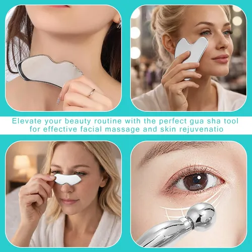 Gua Sha Gblckadof  Set De 3 Piezas De Herramientas Faciales