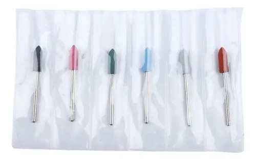 6x Silicona Broca De Uñas Rotary Burr Head Cutícula Clean