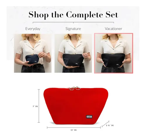 Bolsa De Maquillaje Kusshi, Lavable, De Viaje, Con Organizad