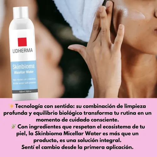 Agua Micelar Lidherma Skinbioma Limpieza Facial Piel Sensibl