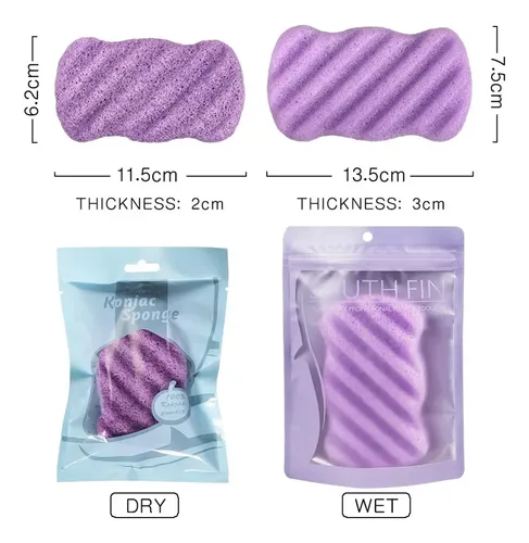 G Set De 2 Esponjas Suaves De Konjac Para Rostro Y Cuerpo.