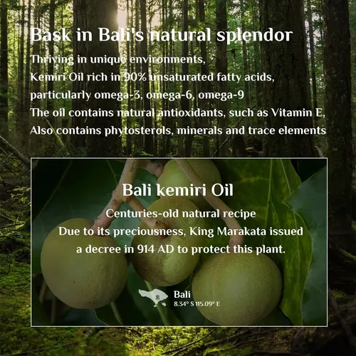 Aceite Para El Cuidado Del Cabello Bali Aga Kemiri, Fortalec