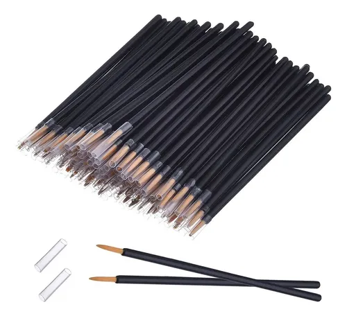 50 Pinceles Descartables Para Delineador De Ojos