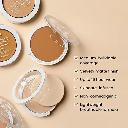 Base Polvo Cashmere De Cobertura Media Coreana 16h Para
