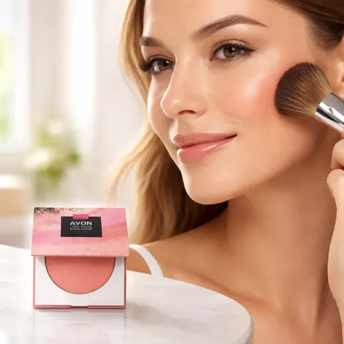 Avon Ultra Color Rubor En Polvo Tono Coral Iluminado