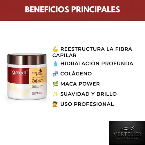 Máscara Capilar Karseell Maca Power Colageno Activo X 500ml
