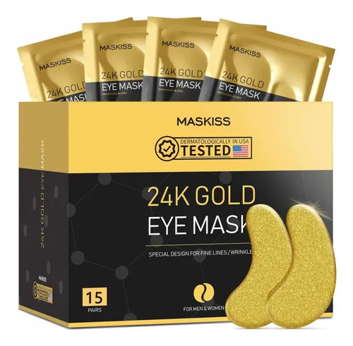 Parches Ojos Maskiss Colageno Oro 24k 50 Pares Antiedad