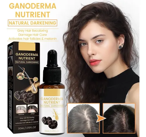 Aceite Sérum Para Cabello Gris De 30 Ml Que Renueva El Color