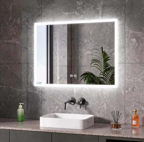 Espejo Luz Led Táctil Inteligente Baño Desempañante 60×80