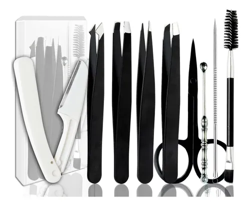 Kit De Pinzas De Acero Inoxidable Muzioiernsu De 10 Piezas,