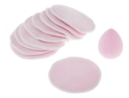 10x Almohadillas Desmaquilladoras Reutilizables Para Rosado
