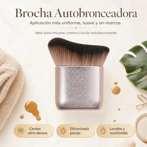 Brocha Aplicadora De Autobronceante Rostro Piernas Cuerpo Hd