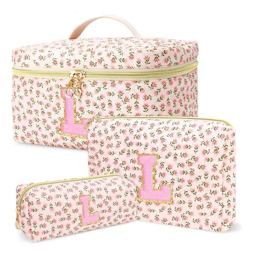 Set De 3 Necesseres De Maquillaje Dosuke Con Inicial Persona