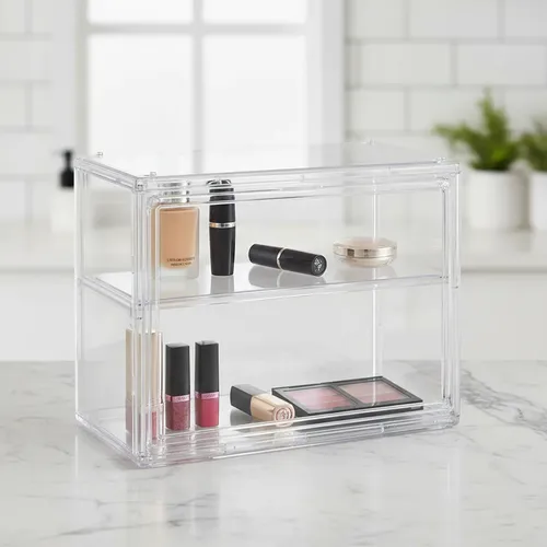 Caja Organizador Acrilico Multiusos Vitrina Maquillaje