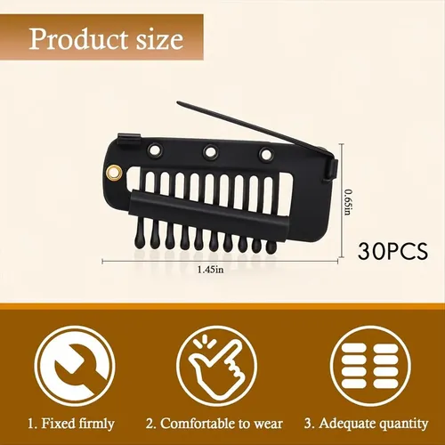 Pelucas De Extensión De Cabello Chunni Clips, 30 Unidades, P