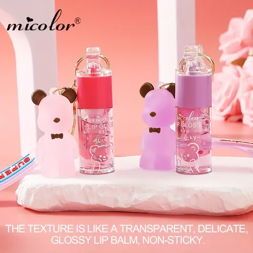 Bálsamo Labial Colgante Oso Diseño Lindo Textura Suave