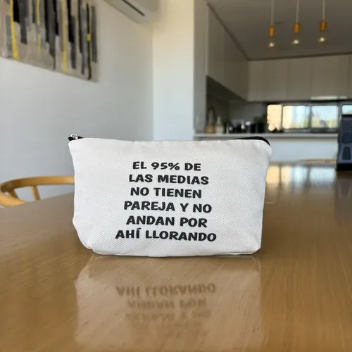 Neceser De Lona Estampada 21×14 Organizador Viaje Maquillaje Medias