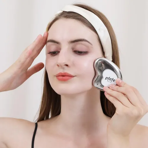 Gua Sha Facial Metal Acero Inoxidable Para Spa Y Cuidado