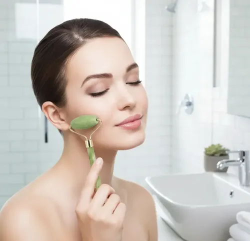 Rodillo Jade Masaje Piel Gaon Facial Tonificación Belleza